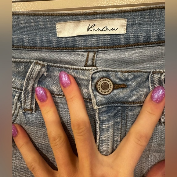 Women's Light Blue Denim Shorts - Picture 5 of 6